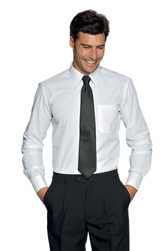 CAMICIA BIANCA SLIM  CARTAGENA ISACCO: camicia bianca slim fit per abbigliamento reception ufficio maitre di...